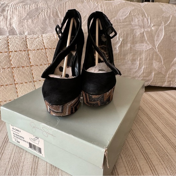 Jessica Simpson Carly Wedges Size 7.5 - Picture 2 of 6
